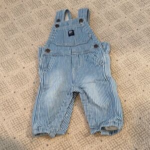 OshKosh B'gosh Blue and White Striped Overalls